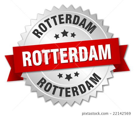 Rotterdam round silver badge with red ribbon Rotterdam round silver badge with red ribbon 22142569