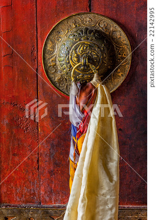 Door gate handle of Thiksey gompa Tibetan Buddhist Door gate handle of Thiksey gompa Tibetan Buddhist 22142995