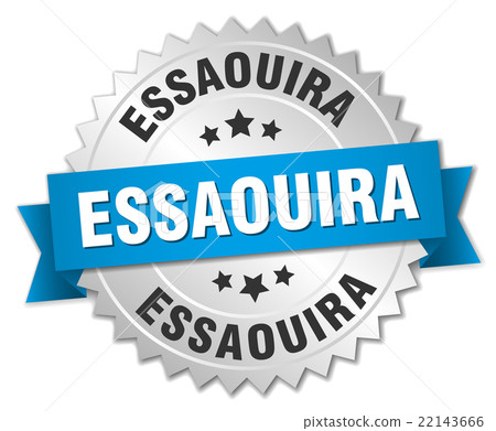 Essaouira round silver badge with blue ribbon Essaouira round silver badge with blue ribbon 22143666