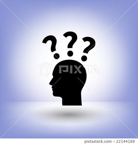 Pictograph of question mark and man Pictograph of question mark and man 22144189