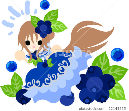 Illustration of a girl in a blueberry dress Illustration of a girl in a blueberry dress 22145215