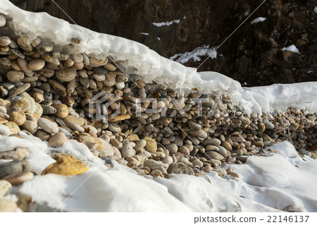 Frozen wave of stones. 22146137