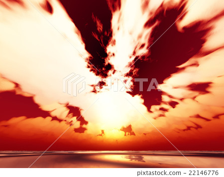 Wind and clouds with the sea 22146776