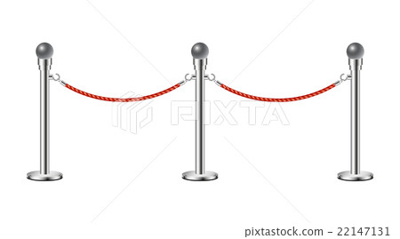 Stand rope barriers in silver design  22147131