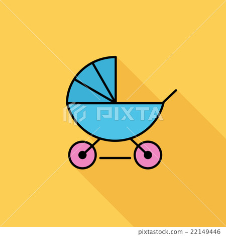 Pram flat icon 22149446