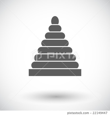 Pyramid toy flat icon Pyramid toy flat icon 22149447