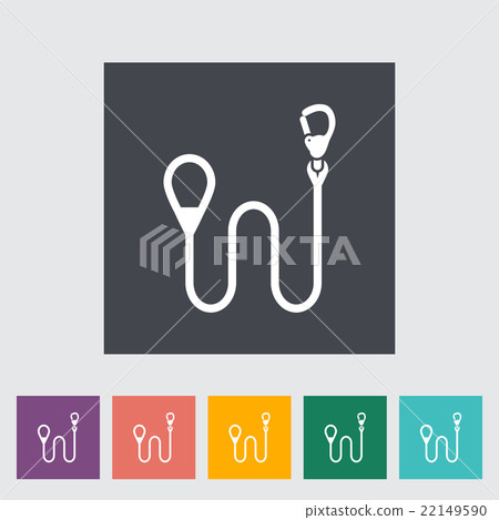 Leash flat icon 22149590