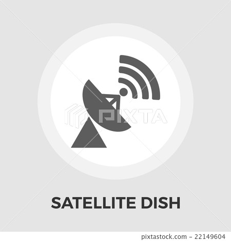 Satellite antenna flat icon Satellite antenna flat icon 22149604