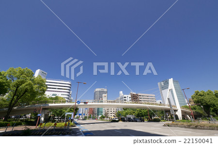 名古屋·薩卡·城市景觀櫻花密集久松交叉路中央橋 名古屋·薩卡·城市景觀櫻花密集久松交叉路中央橋 22150041