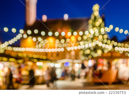 Christmas market. Abstract blurred lights background Christmas market. Abstract blurred lights background 22150753
