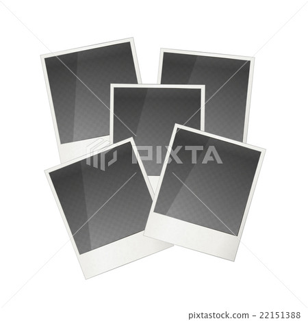 Five realistic polaroid photo frame on white Five realistic polaroid photo frame on white 22151388