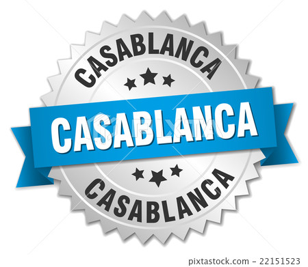 Casablanca round silver badge with blue ribbon Casablanca round silver badge with blue ribbon 22151523