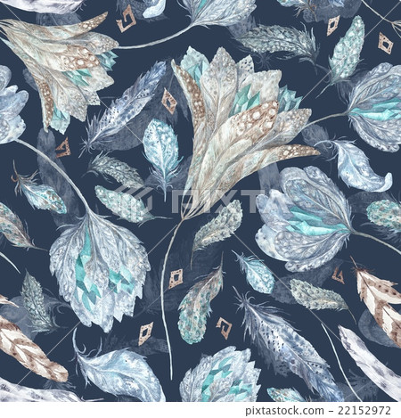 Boho Chic Watercolor Pattern 22152972