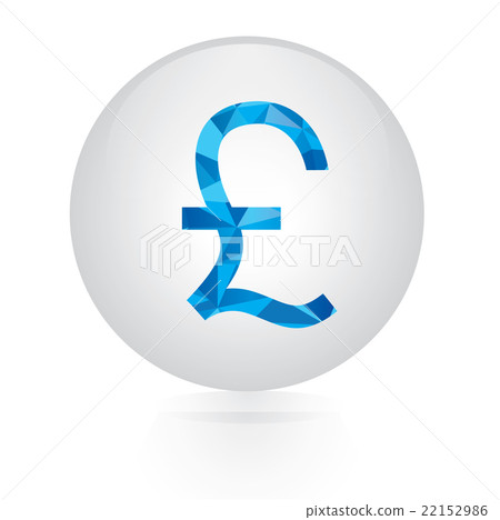 Vector - abstract blue pound sign icon.  22152986