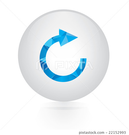 Vector - abstract blue reload one arrow icon. Vector - abstract blue reload one arrow icon. 22152993