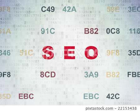 Web design concept: SEO on Digital Data Paper-插圖素材 [22153438] - PIXTA圖庫