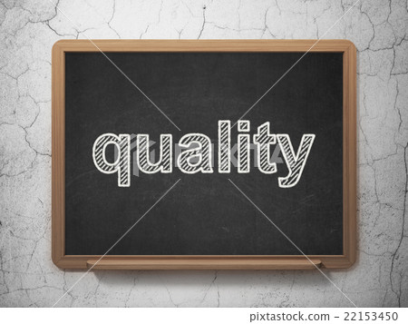 Advertising concept: Quality on chalkboard 22153450
