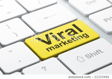 Marketing concept: Viral Marketing on computer Marketing concept: Viral Marketing on computer 22153482
