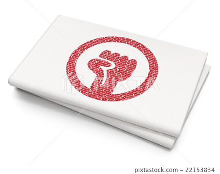 Political concept: Uprising on Blank Newspaper Political concept: Uprising on Blank Newspaper 22153834