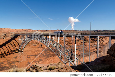 Bridge in front of Glenn Canyon Dam Bridge in front of Glenn Canyon Dam 22153840