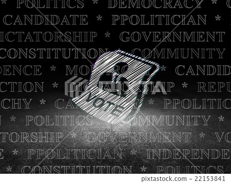 Political concept: Ballot in grunge dark room 22153841