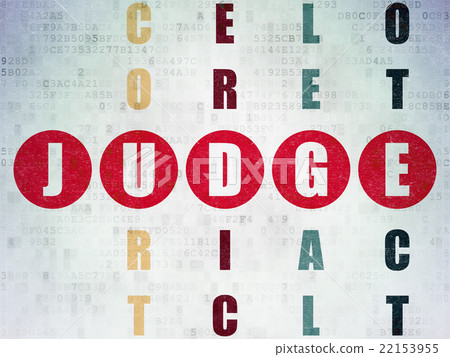 Law concept: Judge in Crossword Puzzle 22153955