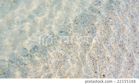 Wave of the sea on the sand beach. 22155188