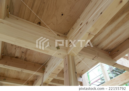 住房建造場所木2個故事房子的建造場所圖像 住房建造場所木2個故事房子的建造場所圖像 22155792