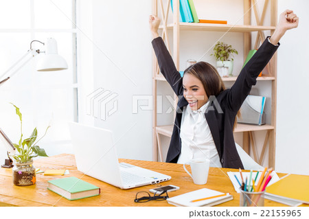 Nice photo of business woman in office 22155965