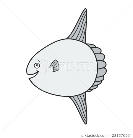 Happy Mola Fish Cartoon 22157093