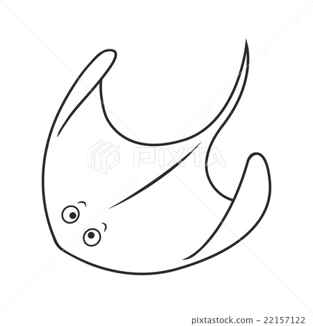 Cartoon Stingray Character 22157122