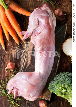 Raw rabbit with vegetables 22157194