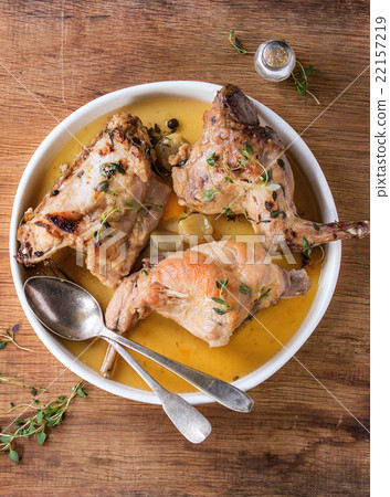 Stewed rabbit with vegetables Stewed rabbit with vegetables 22157219