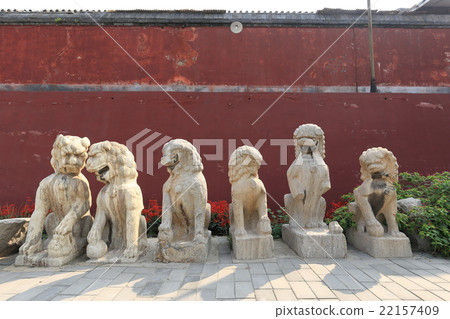 中國正面縣開元寺石獅子 22157409