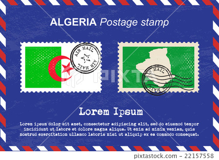 Algeria postage stamp, postage stamp, vintage stam Algeria postage stamp, postage stamp, vintage stam 22157558