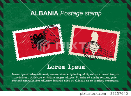 Albania postage stamp, postage stamp, vintage stam Albania postage stamp, postage stamp, vintage stam 22157640