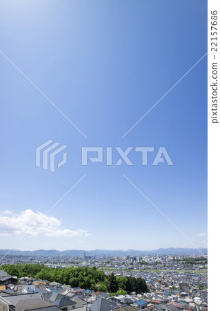 Scenery of residential area seen from the hill of Hino City 22157686