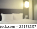Blurred of a Bedroom in a hotel vintage color 22158357