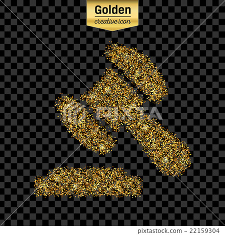 Stock Illustration: Gold glitter vector icon