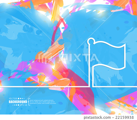Creative vector flag. Art illustration template 22159938