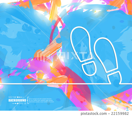 Creative vector footprint. Art illustration 22159982