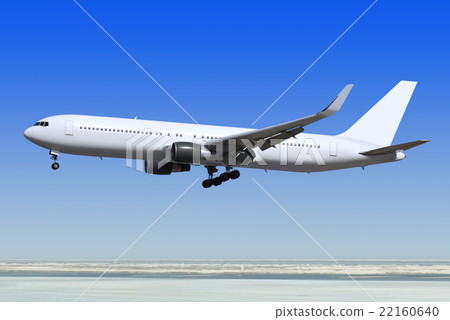 passenger airplane is landing 22160640