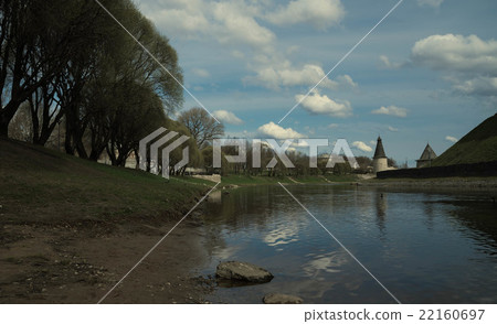 Pskov. The Kremlin on  Sunny spring day 22160697