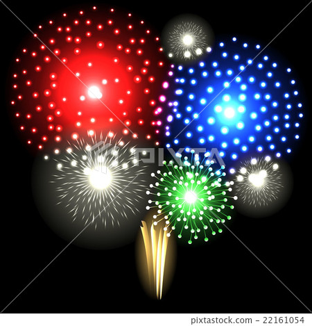 Fireworks _ B 01 Background Black - Stock Illustration [22161054] - PIXTA