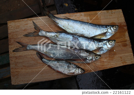 raw fish on a cutting table 22161122