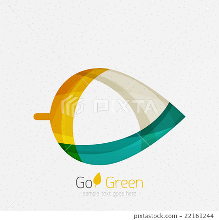 Green concept, geometric design eco leaf Green concept, geometric design eco leaf 22161244