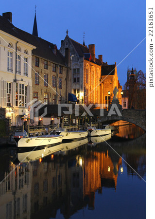 布魯日比利時夜視圖 22161651