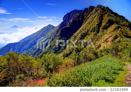 從Killet·Rikuro和富士山附近看到的Yatsugatake山 22161999