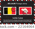 Belgium postage stamp, postage stamp, vintage stam 22164064