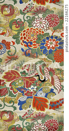 Japanese pattern silk fabric dyeing old cloth embroidery Japanese pattern 22166275